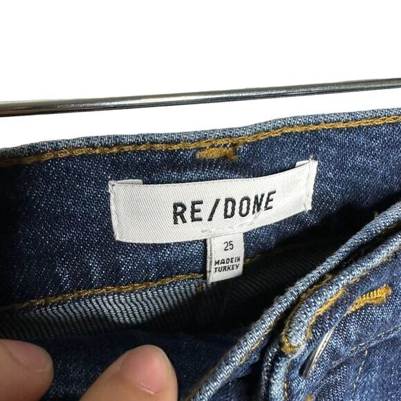 Re/Done 90s High Rise Ankle Crop Dark Rinse - Picture 9 of 9